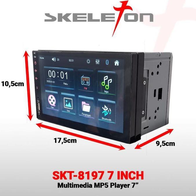 Skeleton Double Din 7Inch Mp5 Skt-8197 Universal Best Seller