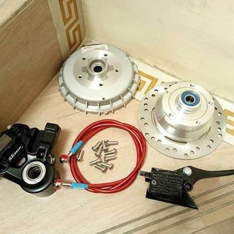 Promo Adaptor cakram set ring 12 depan belakang untuk vespa classic by GS Diskon