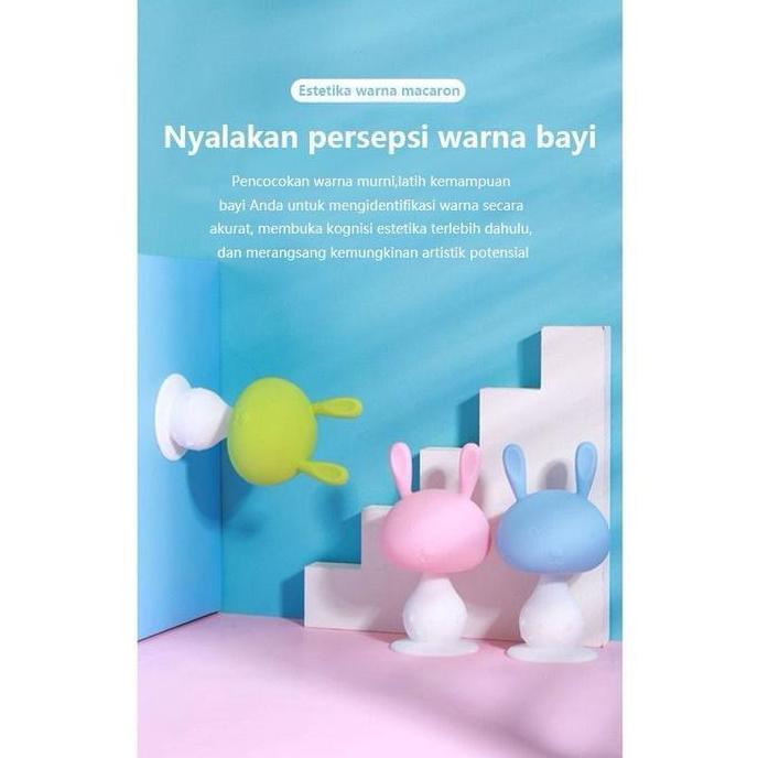 Xtoys- Mainan Gigitan Anak Bayi Teether Rattle Silikon Bunyi Bola Kerincing