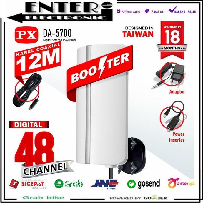 TERBARU - PX ANTENA DA 5700 - PX INDOOR OUTDOOR ANTENA TV DIGITAL DA5700