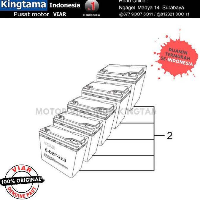 Promo BATTERY / BATERAI SEPEDA MOTOR LISTRIK VIAR NX E-MOTOR Diskon