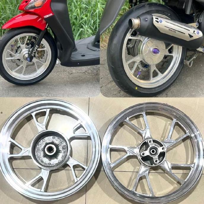 BEBAS ONGKIR - velg vrossi fino thailand pnp mio miosoul fino mioj115cc original vrosi cnc ring 14 l