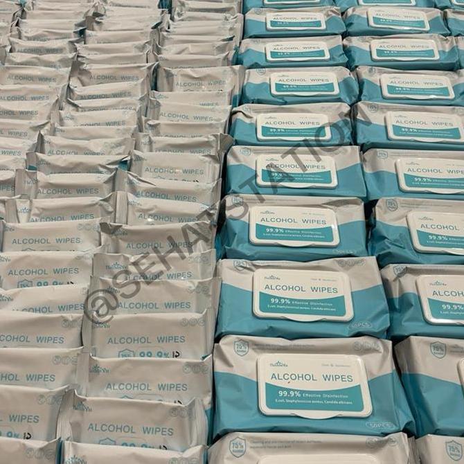 Bisakirim- Tissue Basah Chando Steril Wipes Tisu Basah Alkohol 75% Disinfektan