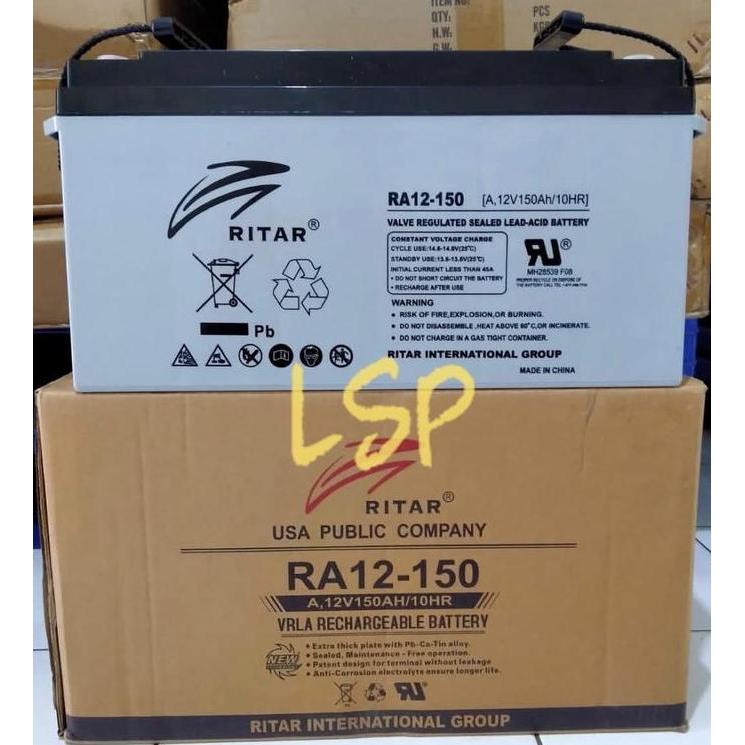 TERBARU - Aki Ritar Power VRLA RA12-150 12V 150Ah
