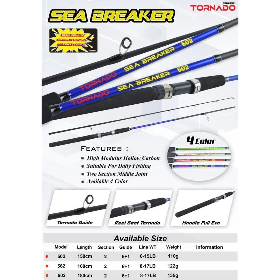 Joran Pancing galapung Tornado Sea Breaker 150 165 180cm FREEPIPA