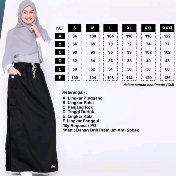 Rok celana lapangan / Rokcelana wanita muslimah /Rok sporty Hitam Polos Panjang/rok cargo/rokcelana 