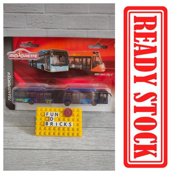 Majorette Man City Bus Blue Biru