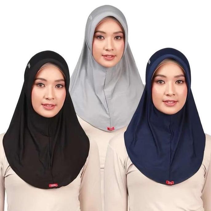 ZOYA Bergo Sora - Kerudung Jilbab Hijab Instan Bergo Jersey Muslim Wanita Hijab Instant Sport Terlar