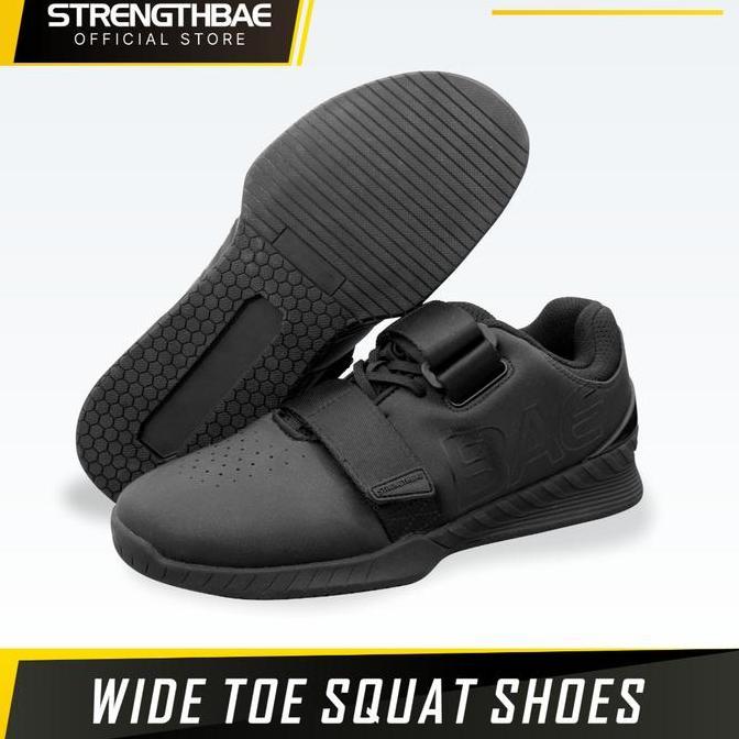 Squat Shoes 2.0 STRENGTHBAE Wide Toe Weightlifting Shoe Sepatu Angkat Besi Crossfit Powerlifting Oly
