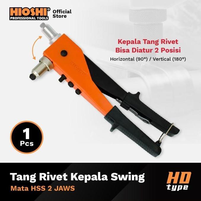 Promo HIOSHI /HTR012/Tang Rivet/Ripet/Hand Riveter/Blister/11.5 Inch/Kepala Swing - HD Diskon