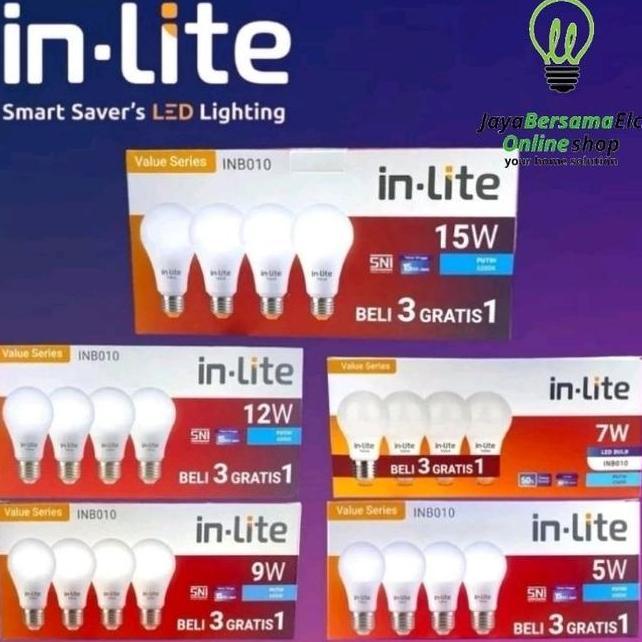 Lampu Inlite Bolam Led Inlite 5W 7W 9W 12W 15W