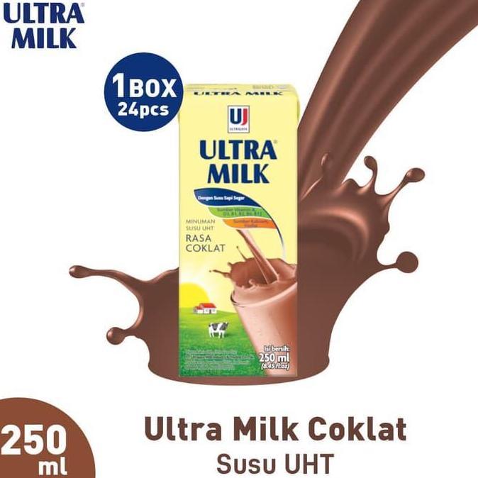 Milkwiol- Susu Ultra Milk Rasa Coklat 250 Ml (1 Karton Isi 24 Pcs) Harga Grosir