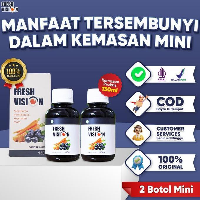 Grildd- [Fresh Vision Mini] Paket 2 Botol Fresh Vision - Mata Fresh Bebas Beraktivitas [Bpom & Halal