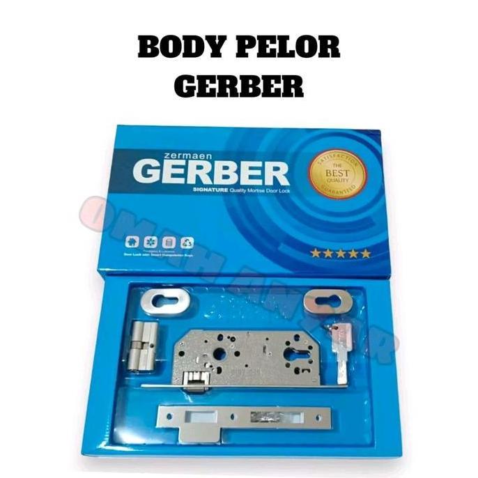 siap kirim] Body Kunci Pelor Pintu Rumah Utama Pintu Kayu Merek GERBER