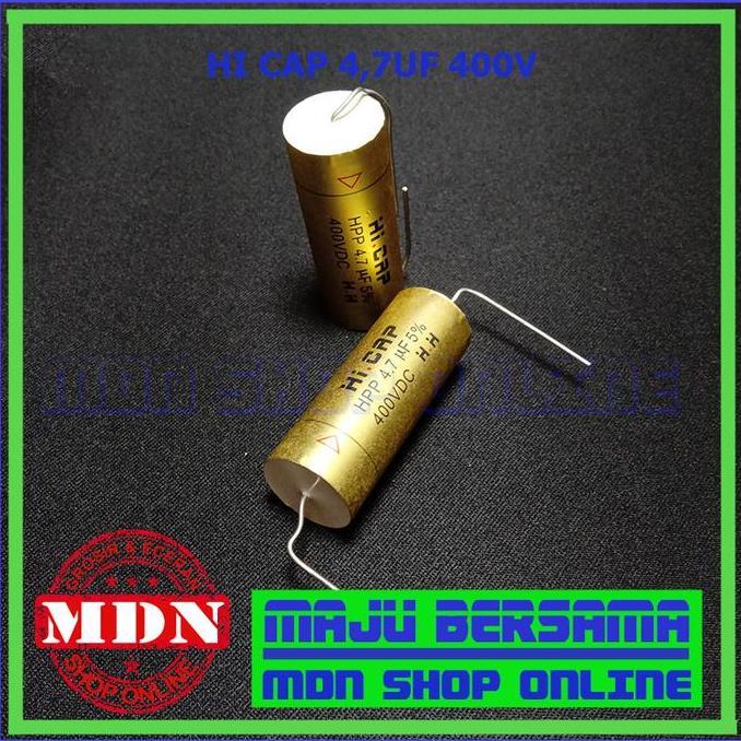 Kapasitor HiCap 4.7 uf 400v - Kapasitor audio kualitas bagus PREMIUM