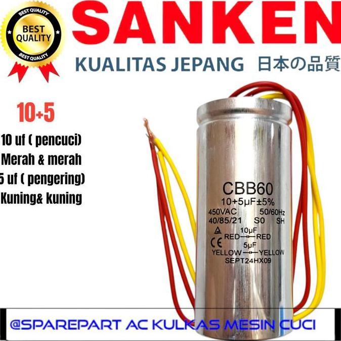 kapasitor mesin cuci sanken tw-8808 tw-8663 tw-8827 tw-8600 te-927 tw-8808 8 kg 2 tabung FORSALE