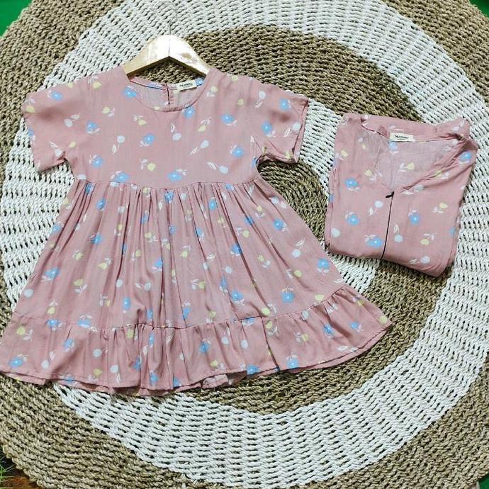 Set Couple Dress Ibu & Anak / Baju Ibu dan anak Dewasa Keluarga