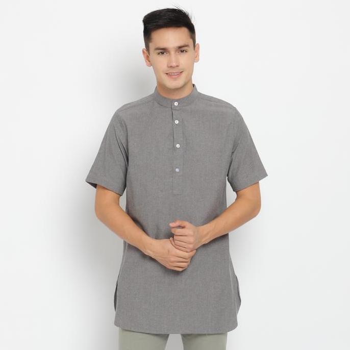 Toraformen - Ankara Kemeja Koko Pria Muslim Lengan Pendek Baju Kantong