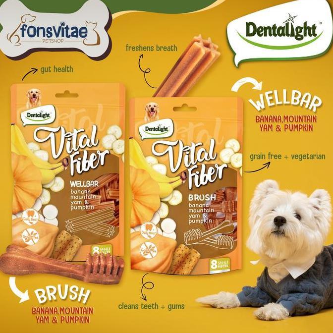 Orcix- Dentalight Vital Fiber Banana - Snack Anjing