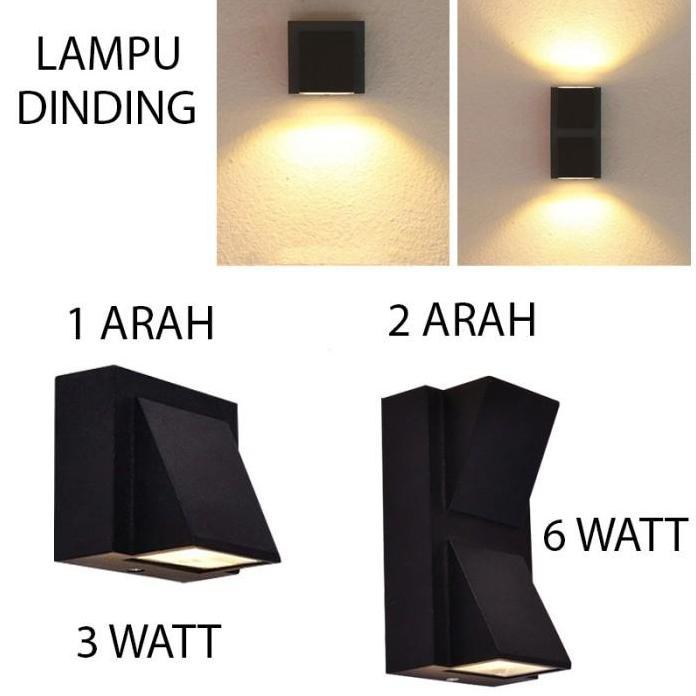 LAMPU DINDING LED COB 1 / 2 ARAH 3W 6W / LAMPU LED DINDING 1 /2 MATA