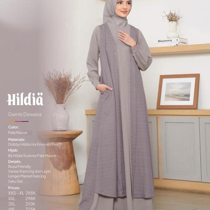 SARIMBIT NIBRAS 2026 HILDIA PALE MAUVE RAYYA SERIES NIBRAS 2026