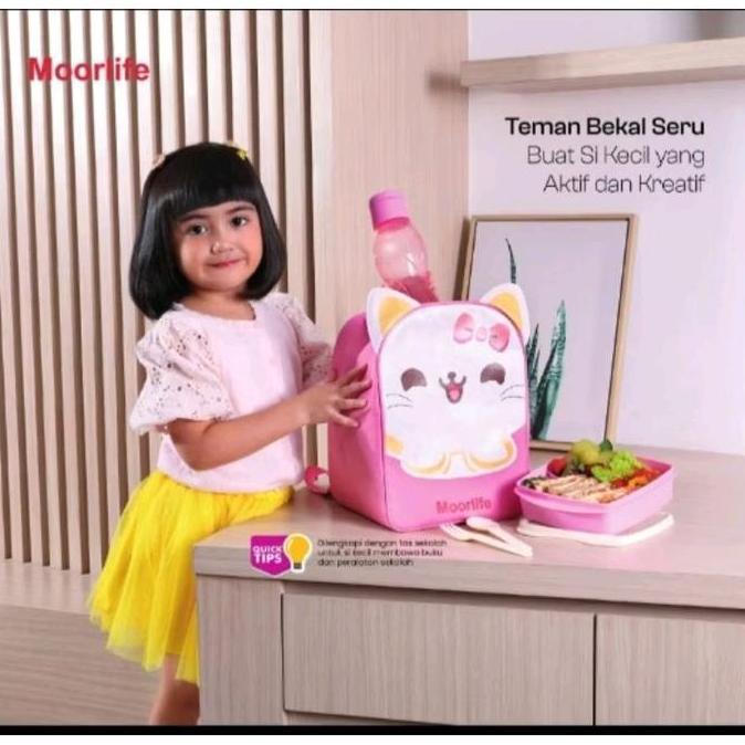 moorlife Teddy / Kitty lunch set bekal anak sekolah