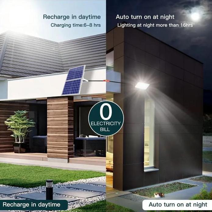 Lampu Tenaga Surya Lampu led surya Solar cell Lampu outdoor Super terang 1000W Lampu sorot solar cel