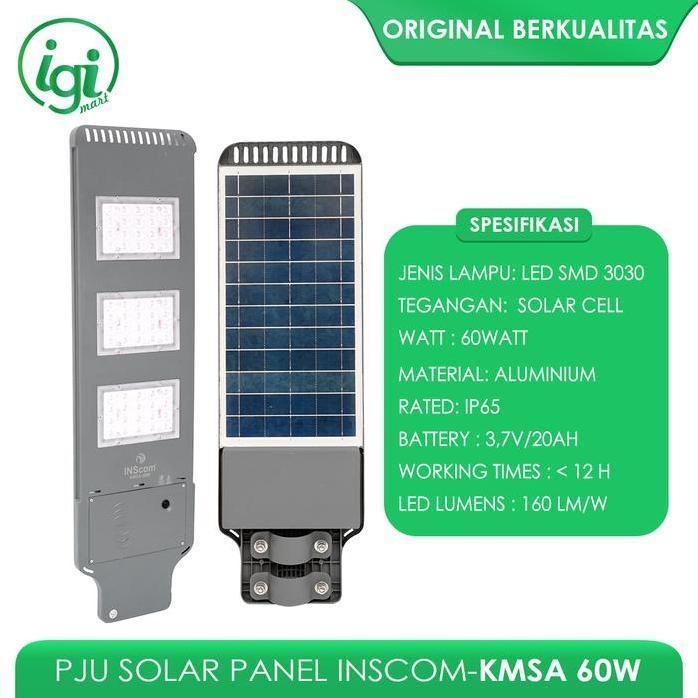 LAMPU JALAN KMSA 60 WATT / LAMPU PJU SOLAR CELL LED 60 W TENAGA SURYA