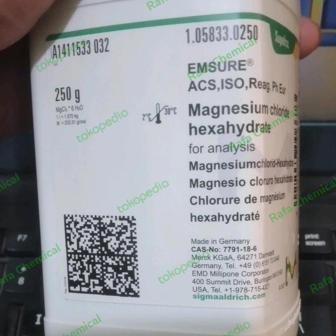 Magnesium chloride hexahydrate merck 1.05833.0250g