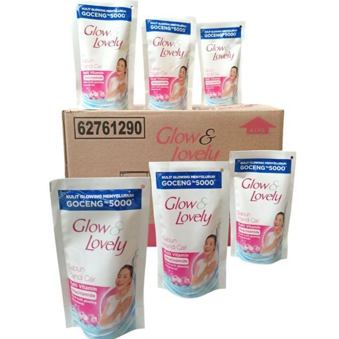 Wash- Glow & Lovely 85 Ml Sabun Mandi Cair Perawatan Kulit 7 Pcs Soap Perawatan Memutihkan Vitamin