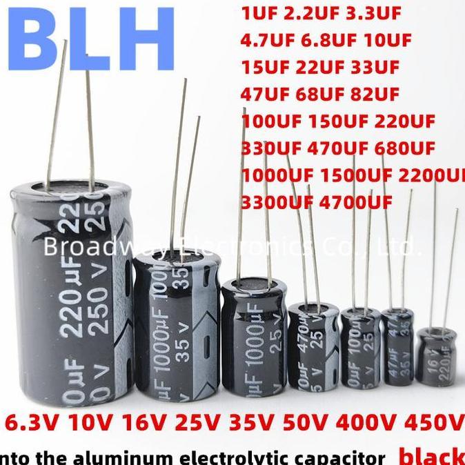 Aluminum Electrolytic Capacitor 10V 16V 25V 35V 50V 470UF 100UF 220UF 330UF 470UF 680UF 1000UF 47UF 