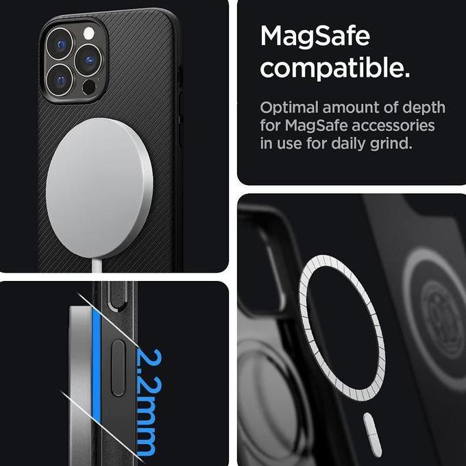 Ayoayo- Case Spigen For Iphone 13 Pro Max 13 Mini Spigen Mag Armor Case Magsafe Matte Casing