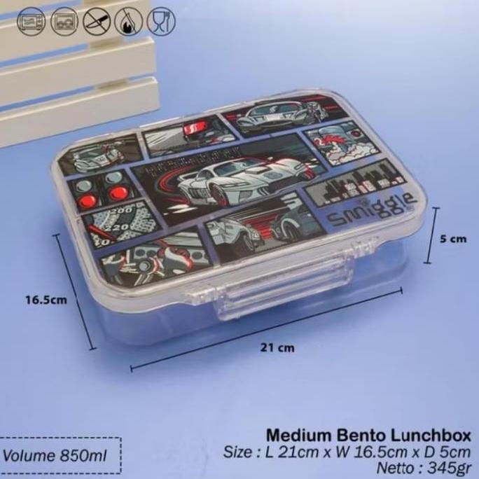 MEDIUM BENTO LUNCH BOX SMIGGLE TRANSPARANT