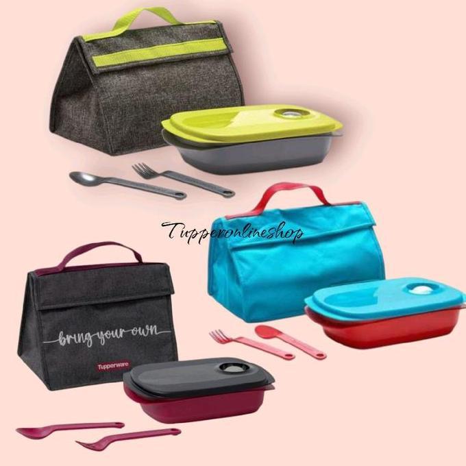 Byo lunch set tupperware original / tempat makan tupperware