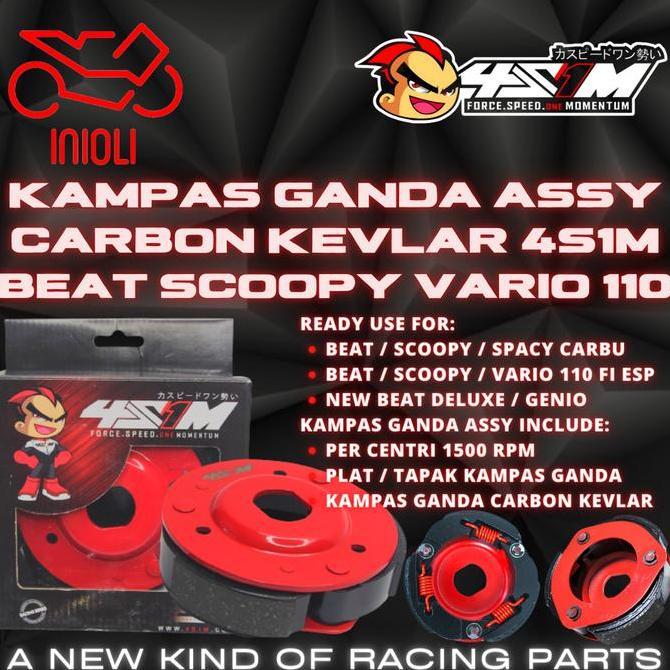 VIRALL PAKET KAMPAS GANDA ASSY 4S1M BEAT SCOOPY VARIO CARBU FI ESP MIO SPORTY *
