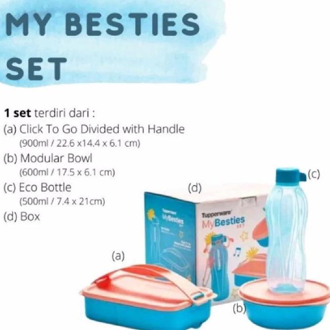 My Besties Set Tupperware, wadah bekal lengkap