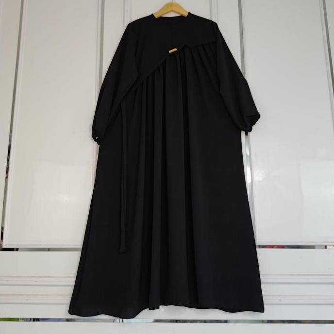 ELIF DRESS - Gamis Jumbo Polos LD 130cm Soft Crinkle Airflow Nyaman Tebal Lembut Termurah