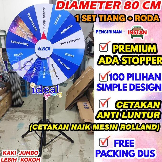 Promo Roda Undian 80 cm/Roulette/ Wheel of fortune /Lucky spin/Spin to win Diskon