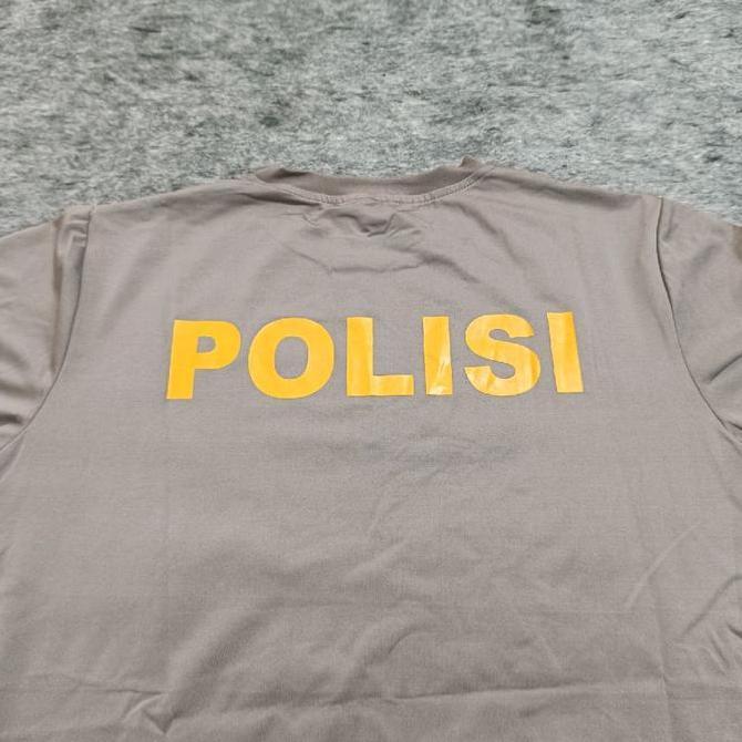DS89 >> Kaos Pendek Coklat Polisi Bahan Spandek / Kaos Coklat Polisi