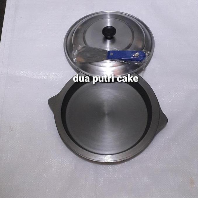 TERMURAH - LOYANG MARTABAK MANIS UKURAN 20CM + TUTUP & KAPE STAINLESS