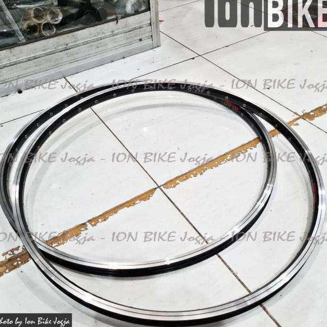 Sepasang Velg Araya TM620 26 Inch 32 36 Hole Black CNC Silver Brakeline Eyelet Vbrake Rim Rims 36H 3