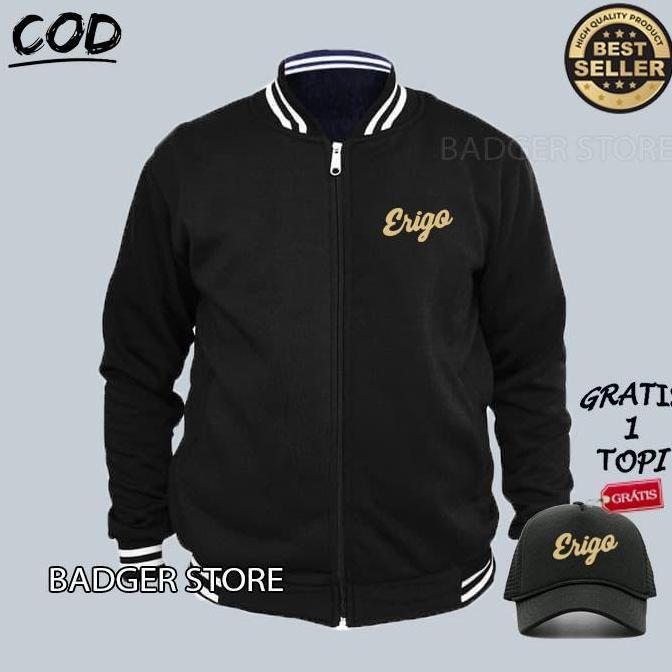 DV153 - Jaket Varsity Pria Distro Terbaru 2022 Sweater Hoodie ERIGO Cowok Keren Hodie Switer Pria Or