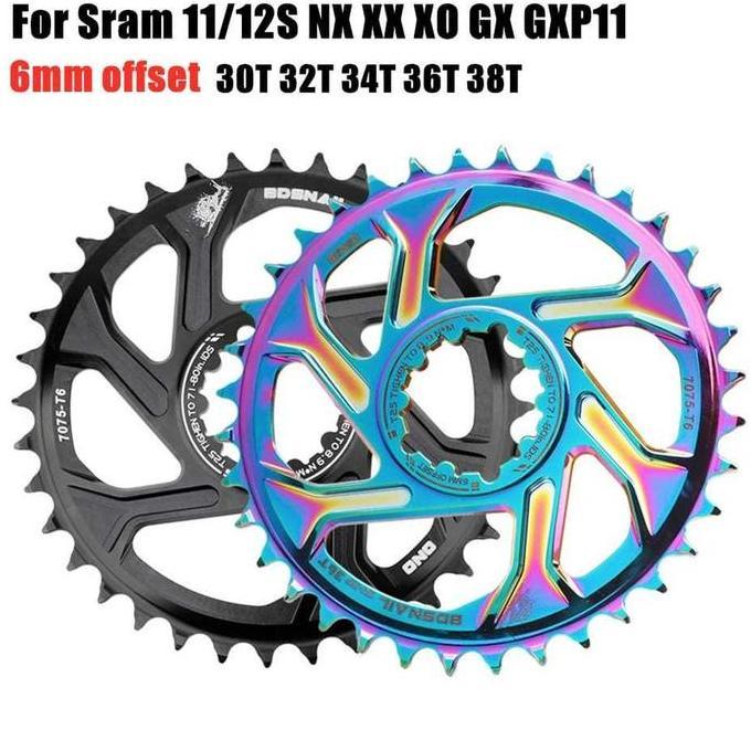Chainring Chain Ring Snail GXP Offset 6mm 32T 34T 36T 38T Crank GXP X9 8 - 11 S Direct Mount Sram 6 