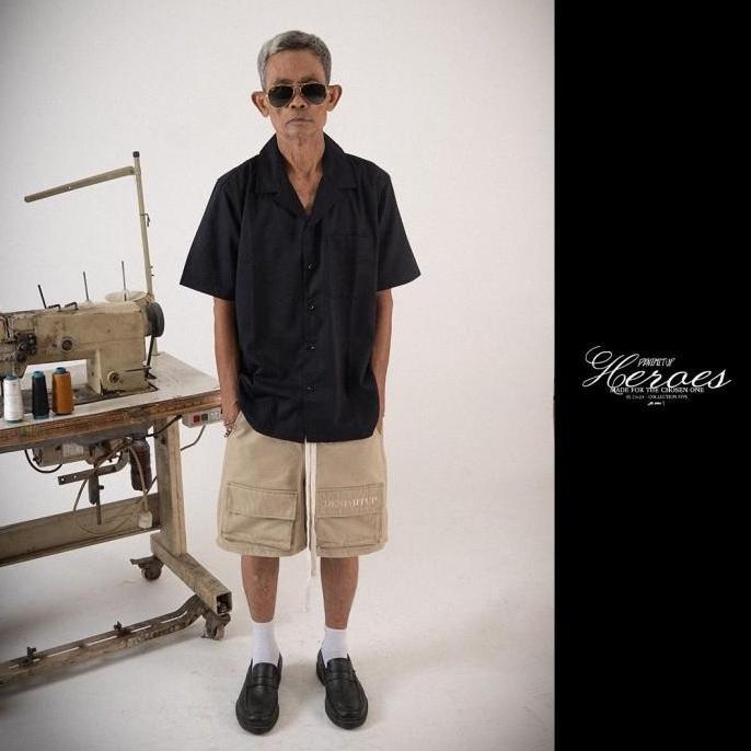 DENIMITUP canvas twill beige pants - Celana Pendek Pria