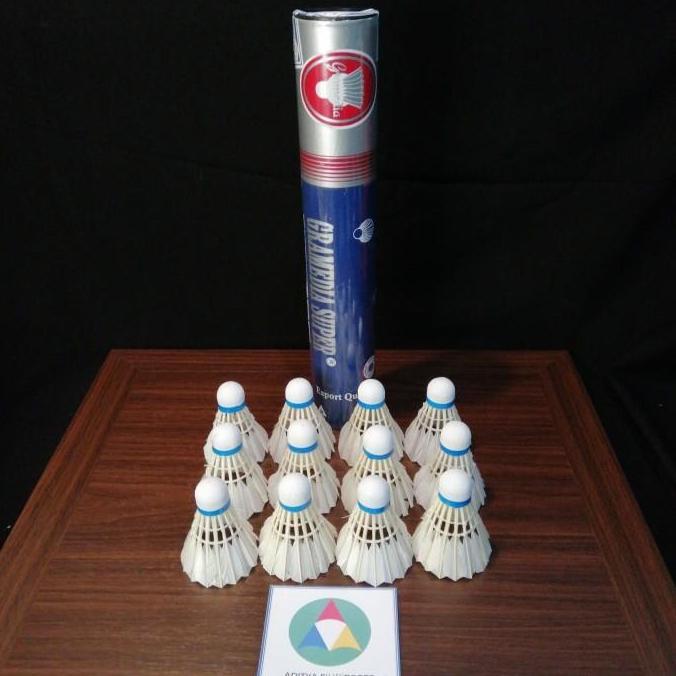 Kok GRAMEDIA Super BIRU Shuttlecock Raket Badminton Bulu Tajam Runcing Olahraga