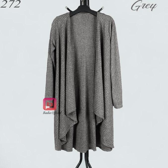 Lansungkirim- Cardigan Outer Rajut Lengan Panjang Long Sweater Jaket Jumbo Wanita Kardigan Bahan Teb