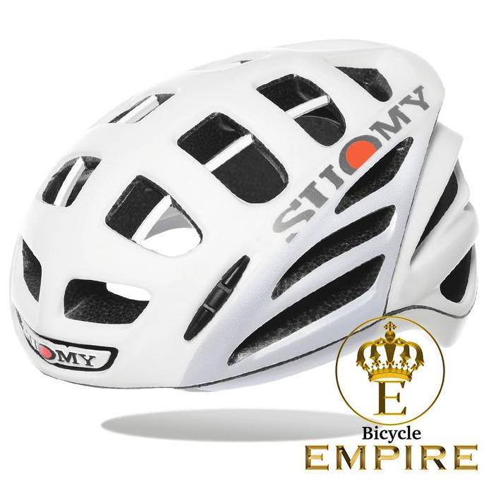 Suomy Helm Sepeda Roadbike Gun Wind Elegance White Silver Road Helmet Bicycle Empire