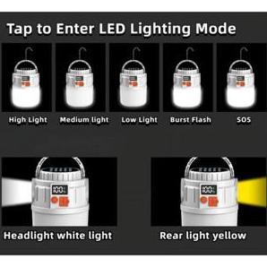 Hikway- Mayy Led Lampu Tenda Camping Emergency Solar Tahan Lama Led Gantung Portable Tenaga Surya Bo