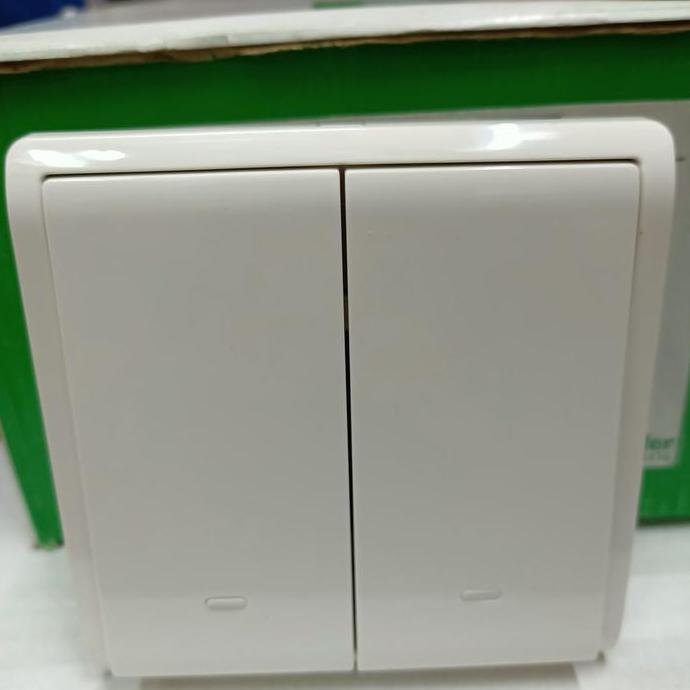 Panelfiks- Saklar Double Pieno Putih E8232_L1F Schneider