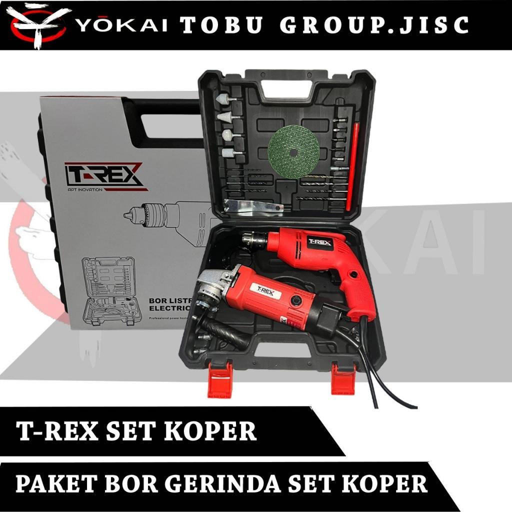 Paket Bor + Gerinda T-Rex Bor Gerinda Set Koper Termurahh Bor Gerinda Murah